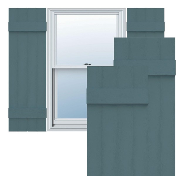 Ekena Millwork Lifetime Vinyl LJ4S14X03500WB Standard Four Board Joined, Board-n-Batten