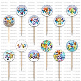 Word Party Cupcake Toppers Party Supplies