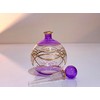 Les Trois Pyramides Hand-Blown Violet Perfume Bottle with 14K Gold