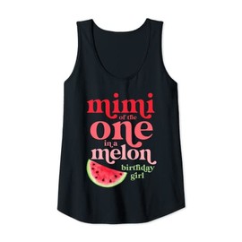 Womens Mimi of the One In A Melon Birthday Girl Watermelon First Tank Top