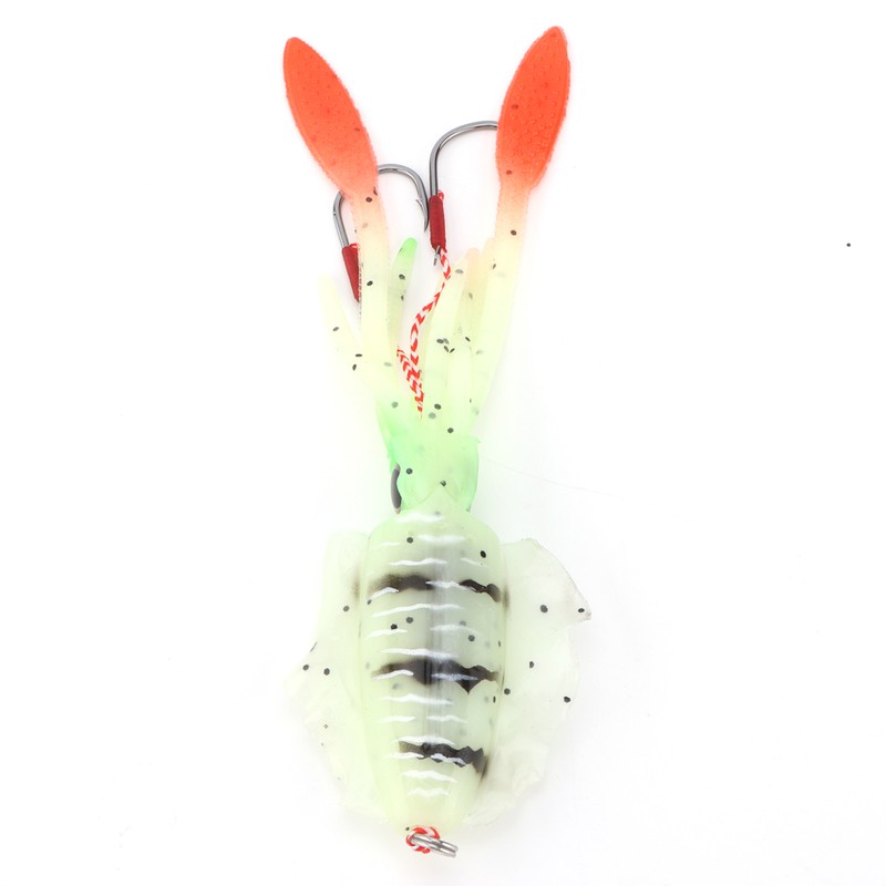 Fishing UV Squid Soft Lure Luminous Octopus Wobbler Bait Squid