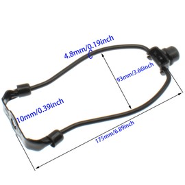 7 inch Lamp Shade Harp Holder Kit Heavy Duty Horn Frame Lampshade Bracket with Solid lamp finial Cap for Table and Floor Lamps [FDXGYH,Black]