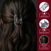 4pcs Pinzas Para Cabello Araña Con Strass Punk Fiesta