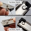 RILOMBAO 6 Pack Silver Metal Clipboard Clips, 4.72" (12cm) Mountable