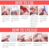Uñas postizas cuadradas cortas con punta francesa en marrón y