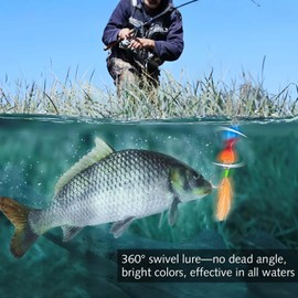 Trout Spoon Set, Trout Lure, Trout Blinker Spoon Set, Blinker, Twist Fishing Lure, Trout Lure, Fishing Accessories for Artificial Lure, Spinner, Blinker Set, (5 Pieces)