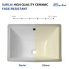 Sarlai Bathroom Sink Undermount - 18.5" Pure White Rectangle Undermount