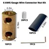 10Pcs 6 AWG Gauge Wire Connector Nut Kit, 80 Amp
