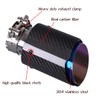 CARMON Real Twill Carbon Fiber Exhaust Pipe Muffler Tips with