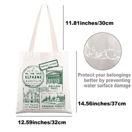 JNIAP Jude Duarte Elfhame Tote Bag Jude And Cardan Gift Prince Romantasy Book Gifts Elfhame Gifts (HOLLOW HALL tb)