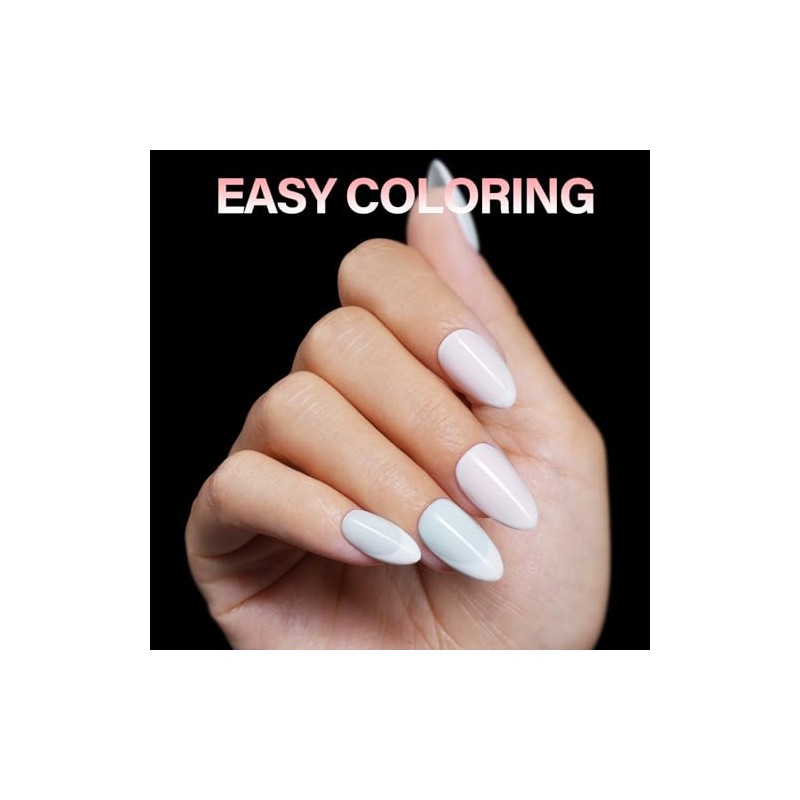 AILLSA Puntas de uñas cortas almendradas - Puntas de uñas
