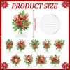 Kosiz 9 Pcs Christmas Poinsettia Flower Diamond Painting Tabletop Decorations