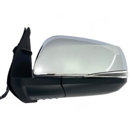 Spieg TO1320360 Driver Side Mirror for 2016-2023 Toyota Tacoma | Left Side View Mirror Assembly Power Adjustment Heated Glass Manual Folding Turn Signal Light Blind Spot Monitoring | Chrome 8 Pins