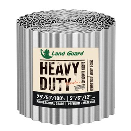 Land Guard Corrugated Garden Edging Border,6" x 50' Landscape Paver Edging, Tall Landscape Edging, Fence for Garden, Flower Bed, Lawn and Landscape Edging (Silver)