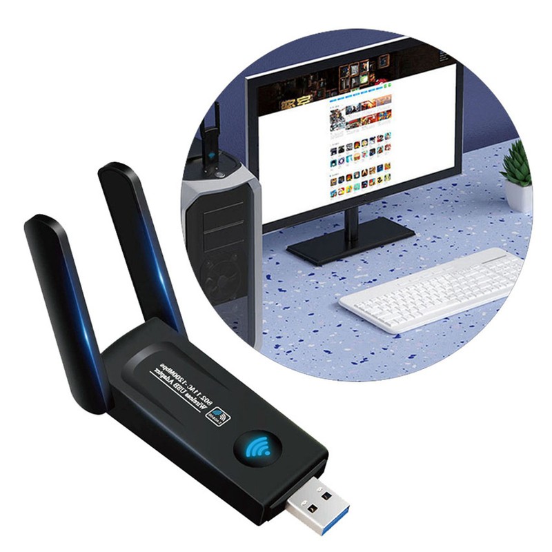 1200M Dual Band WiFi Adapter USB3.0 Interface Plug and Play