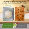Treayes Titanium 2in1 Cutting Boards for Kitchen, Large Double Sided