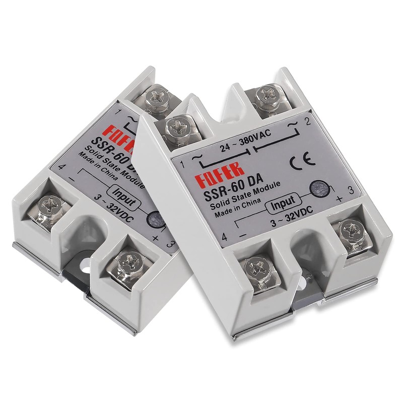 3pcs SSR-60DA Solid State Relay DC to AC Input 3-32V