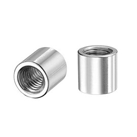 uxcell Round Weld Nuts, M8 x 12mm x 12mm Weld On Bung Female Nut Threaded - 201 Stainless Steel Insert Weldable 10pcs
