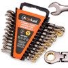 Qnkaa Flexible Ratcheting Wrench Set 12pcs Metric 8-19mm Flex-Head Spanner
