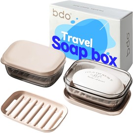 PEISAINOX Travel Soap Case, Leakproof Soap Container with Lid, Portable Bar Soap Holder for Traveling, Soap Dishe for Bathroom, Shower, Gym, School, Camping, Vacation, Outdoor,Travel Essentials