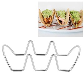Taco Shell Holder Rack, U Shaped Taco Holder Stand Anti Deformation Stainless Steel for Home Party for Pancake Roll (12)