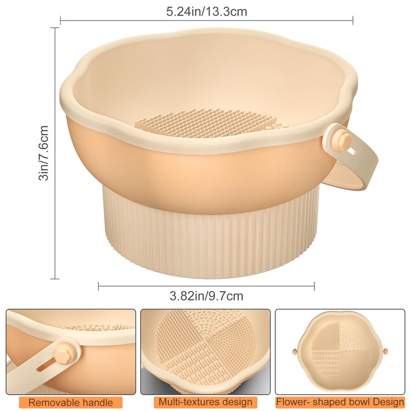 senbowe 3 in 1 Makeup Brush Cleaner Mat, Silicone Makeup