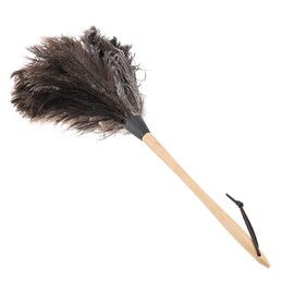 Handmade Washable Anti Static Turkey Ostrich Feather Duster with Long Wooden Handle for Home Furniture Car,Other Household Daily use