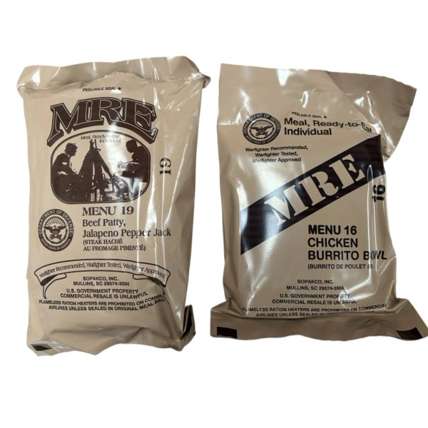 Unbranded Military MRE Individual Menu Single Meal 2025 Inspection Date