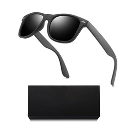 [Akkerds] サングラス男女偏光サングラスUVカット自転車/釣り/ランニングファッション超軽量男女兼用（黒）