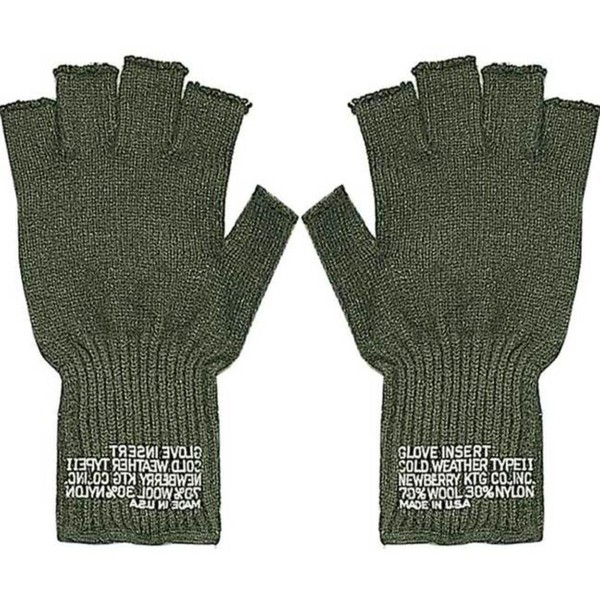 Rothco GI Wool Fingerless Glove, Olive