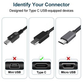 Type C Charging Cable Compatible with JBL Charge 4, Charge 5, Flip 5, Pulse 4, Clip 4, Go 3, JRPOP, Endurance Peak II Wireless Bluetooth Earphones Speakers (4.9FT)