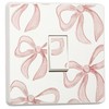 stika.co Pack of 2 Pink Bow Print Single Light Switch