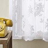 Curtainworks Sibella Lace Kitchen Curtain Window, Rod Pocket, 14 in