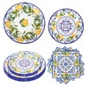 108Pcs Capri Lemon Party Plates Supplies Capri Yellow Lemon Party