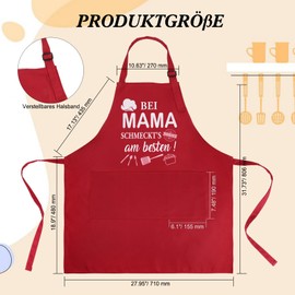 HOWAF Apron Grandma Gift, Apron Mum Gift, Women's Kitchen Apron with Pockets, Gifts for Mum, Grandma, Christmas, Birthday Gift, Mother's Day Gift, Mommy