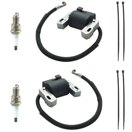 DABAZUALY 2 Sets of 592846 Ignition Coil Module for BS Intek V-Twin 18-22HP Lawn Mowers Engine with Spark Plug, Replaces for Briggs 799651 691060 499447 401577