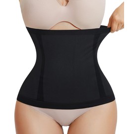 Gotoly Waist Trainer for Women Tummy Control Girdle Band Waist Cincher Body Shaper Postpartum Recovery Belt (Black, XXL-3XL)