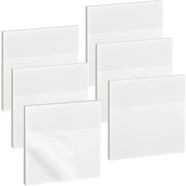 6Pack Transparent Sticky Notes, Clear Sticky Notes, 3’’ x 3’’ Translucent Sticky Notes, Waterproof See Through, 300 Sheets
