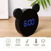 Mirror Alarm Clock 2 Level Brightness Adjustment Ear Design LED