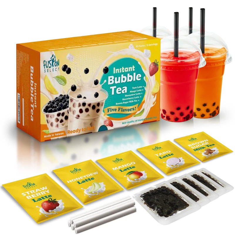 Fusion Select 5 Packs Taro, Mango, Honeydew, Strawberry Bubble Tea