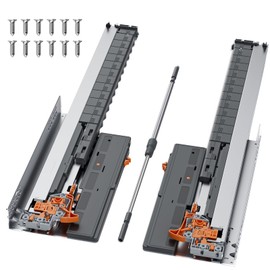SIGOE Push to Open & Soft Close Undermount Drawer Slide 22 Inch Full Extension Drawer Slide Concealed 100 lb Load Capacity 1 Pair (Push to Open & Soft Close Drawer Slides, 22 Inch)