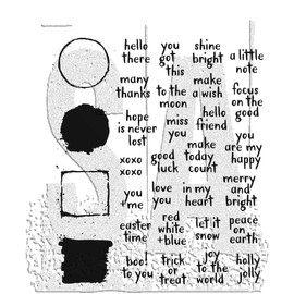 Tim Holtz Cling Mount Stamps: Note Quotes - CMS463 Spring 2023 Release Stampers Anonymous