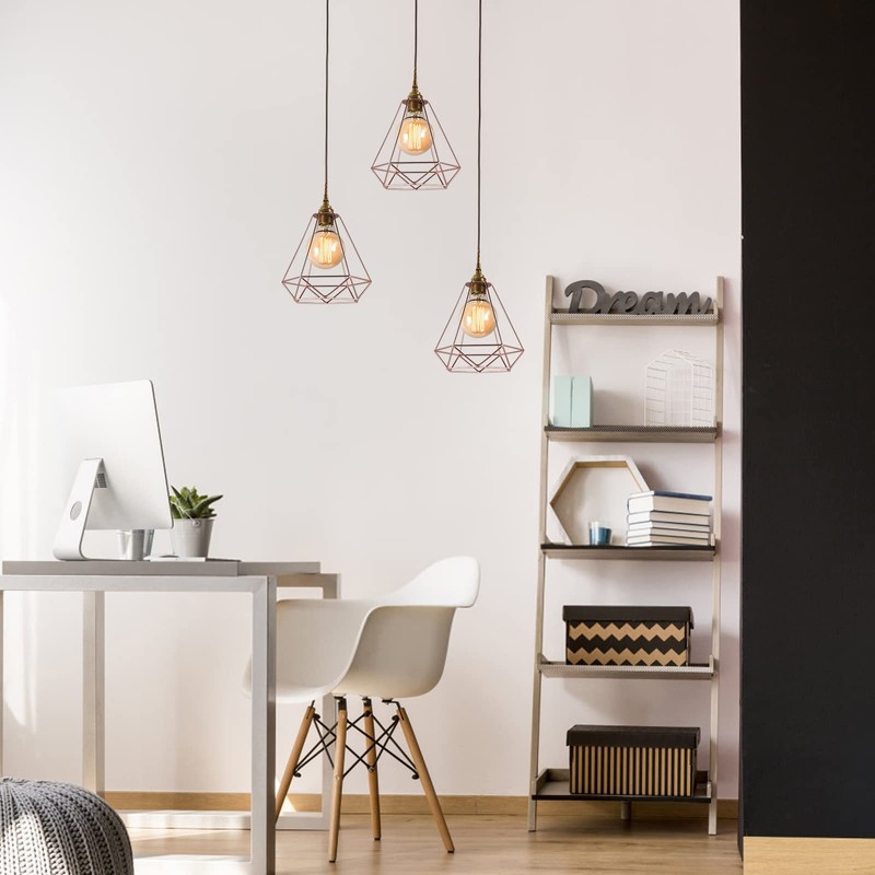 Skelang Metal Ceiling Lamp Shade, Geometric Lampshade with Reducer Ring,