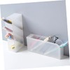 NUOBESTY Multifunctional Transparent Desktop Organizer Stylish Four Storage Box for