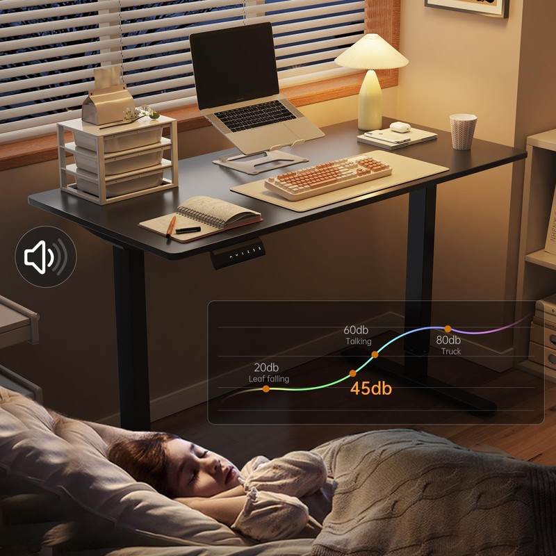 Dual Motor Standing Desk Frame, Electric Adjustable Legs, Workstation Desk