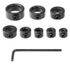 Bettli 9 Pcs Drill Depth Stop Collar Set,Drill Guide Block