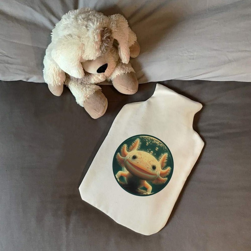 'Smiling Axolotl' Hot Water Bottle Cover (HW00039629)