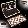 AMEROUS 15 Inches Magnetic Wooden Chess Set - 2 Extra