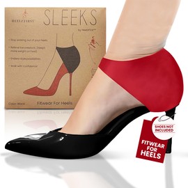 HeelzFirst Fitwear Sleeks | Heel Grips for Womens Shoes | Ankle Strap Heels Fitwear | Keep Feet from Sliding in Heels | Heel Supports for Heel Pain | Anti Slip Shoe Grips | High Heel Inserts for Women