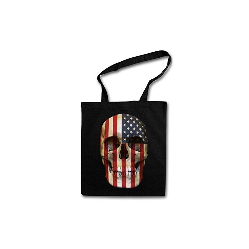 USA Flag Stars and Stripes Skull Hipster Bag Cloth Bag